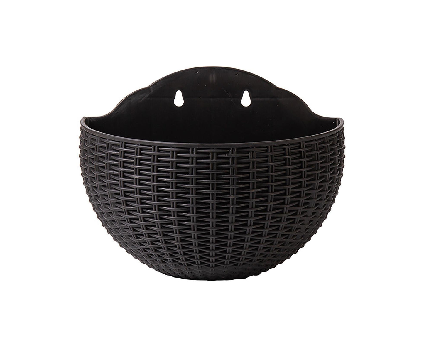 Flower Pot Exquisite Wall-mounted Plastic Wall Hanging Basket Flowerpot for Garden-Black V1263-JX-632