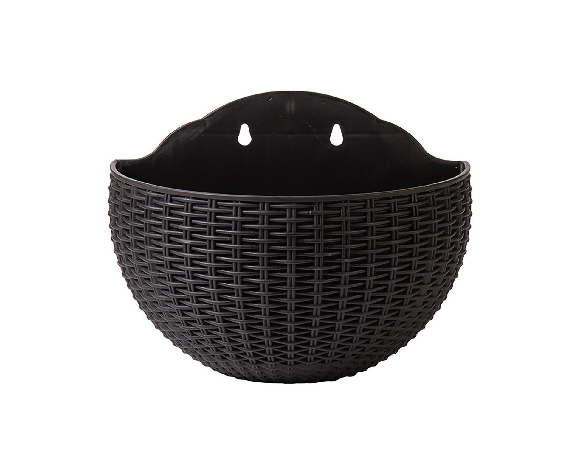 Flower Pot Exquisite Wall-mounted Plastic Wall Hanging Basket Flowerpot for Garden-Black V1263-JX-632
