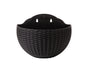 Flower Pot Exquisite Wall-mounted Plastic Wall Hanging Basket Flowerpot for Garden-Black V1263-JX-632