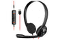 Dual-Edge USB-C Wired Headset with Clear Mic Lightweight Office Headset for PC/Mac V1263-JX-6322