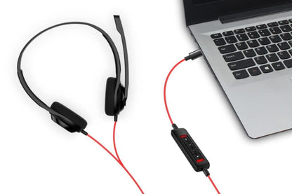 Dual-Edge USB-C Wired Headset with Clear Mic Lightweight Office Headset for PC/Mac V1263-JX-6322