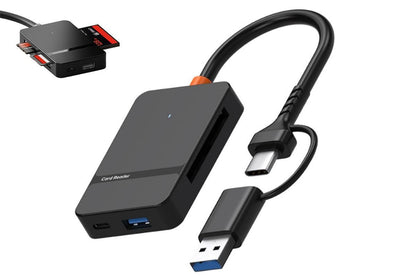 Memory Card Reader USB 3.0 to Compact Flash Memory Card Reader SD TF MS CF Card Reader Adapter V1263-JX-6325