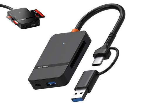 Memory Card Reader USB 3.0 to Compact Flash Memory Card Reader SD TF MS CF Card Reader Adapter V1263-JX-6325