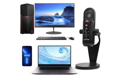 USB Microphone Computer PC Mic Plug&Play Gaming Microphones V1263-JX-6326