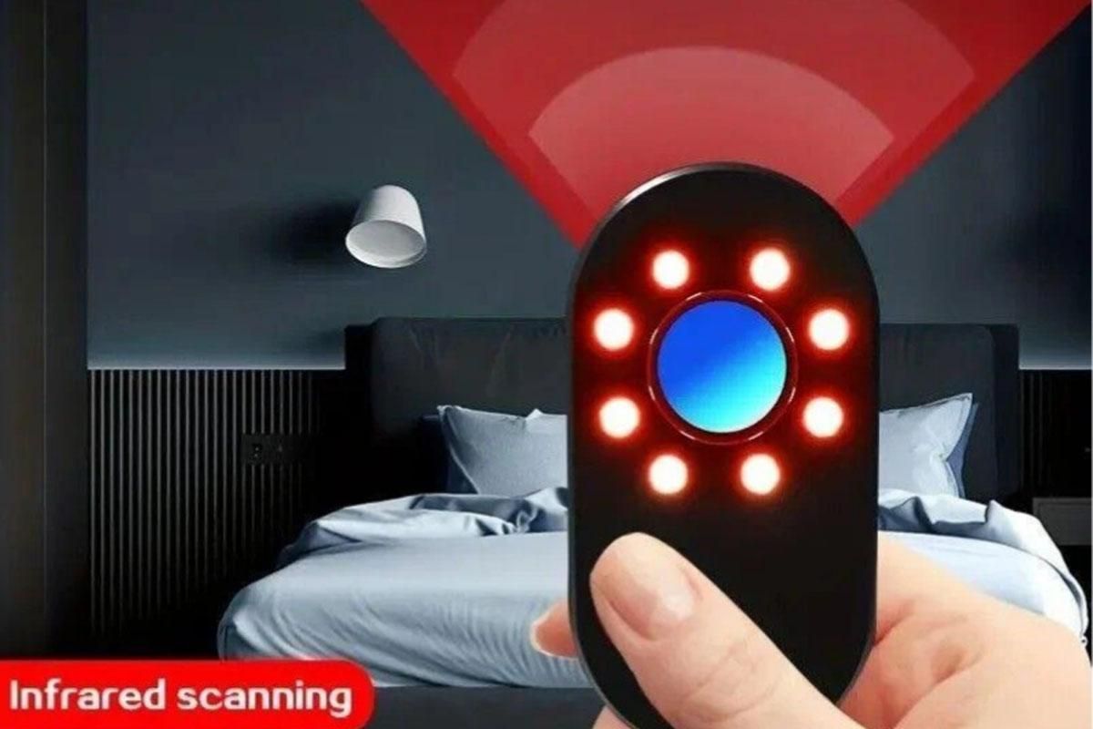 Anti-Spy Camera Detector Portable Pinhole Lens Detect Gadget Anti-Peeping Security Protection Bug Detector V1263-JX-6327