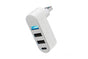4 Port USB Hub Rotatable 180 Degrees USB Splitter with Type-C for Laptop - White V1263-JX-6328-2