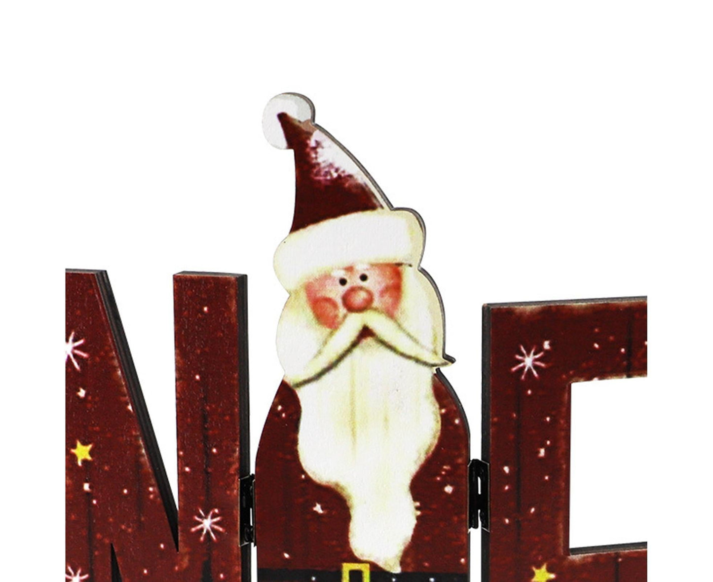 Foldable Eye-catching Christmas Ornament Wood Creative Cute Xmas Ornament for Decoration-Red V1263-JX-633
