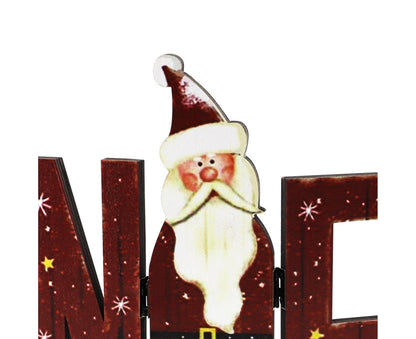 Foldable Eye-catching Christmas Ornament Wood Creative Cute Xmas Ornament for Decoration-Red V1263-JX-633