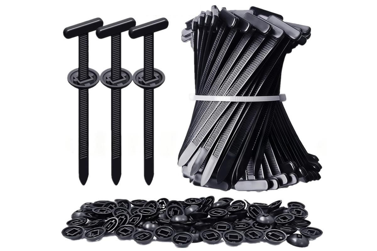 200Pcs Nylon Universal Cable Tie Buckle Zip Tie for Car Repair Wire Bundling V1263-JX-6331