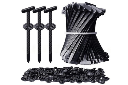200Pcs Nylon Universal Cable Tie Buckle Zip Tie for Car Repair Wire Bundling V1263-JX-6331