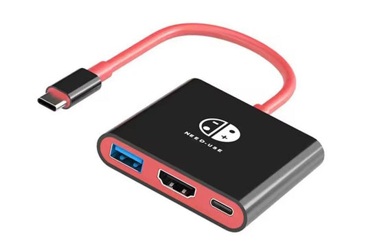 3-in-1 Portable TV Dock with 4K HDMI USB 3.0 100W Travel Adapter Dock for Nintendo Switch OLED TV Docking V1263-JX-6333