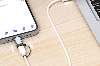 4Pcs Lightning to USB C Adapter Fast Charging and Data Transfer for iPhone 15 16 17 V1263-JX-6334