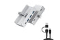 USB Hub 3.0 Aluminum 4-Port USB Adapter with 3 USB-A Data Ports for Monitors Desks - Silver V1263-JX-6335-2