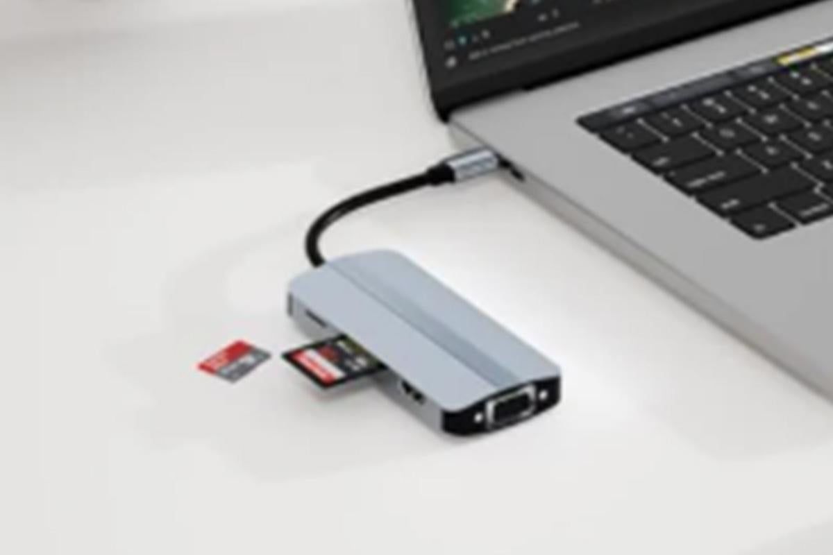8-in-1 Docking Station Type-C to HDMI Multi-Display USB-C Hub PD 100W V1263-JX-6337