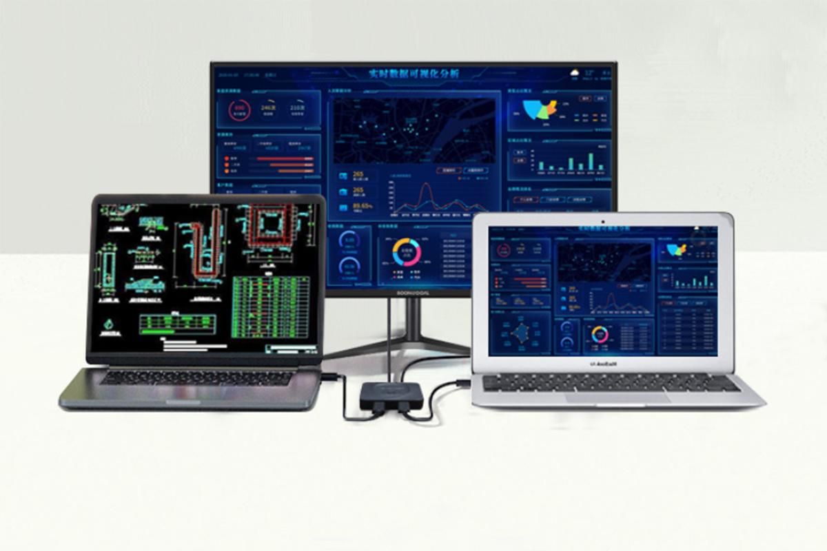 2 Computers USB-C Bidirectional Switcher Support HDR 10Gbps Data Transmission V1263-JX-6338