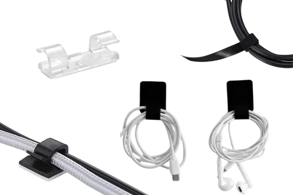 173Pcs Cable Management Organizer Kit Cable Sleeve Split with Self Adhesive Cable Clips Holder V1263-JX-6339