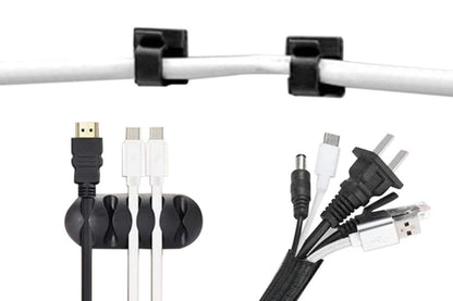 173Pcs Cable Management Organizer Kit Cable Sleeve Split with Self Adhesive Cable Clips Holder V1263-JX-6339