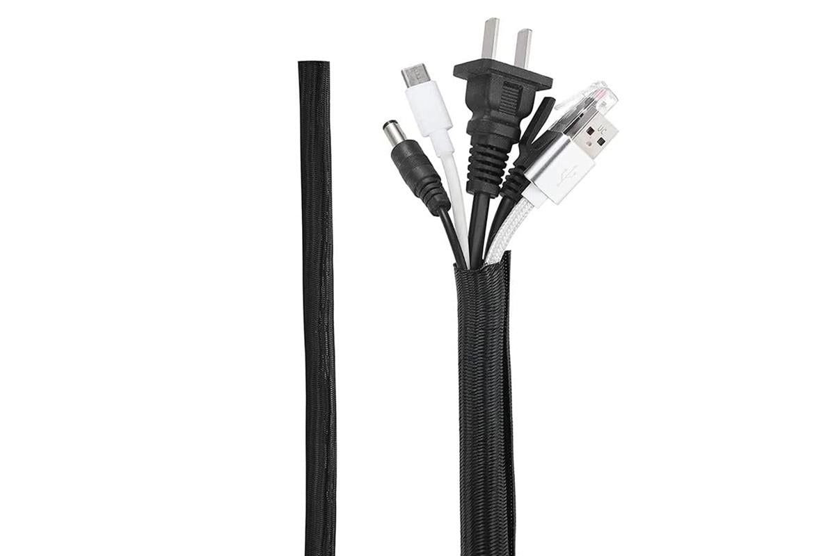 173Pcs Cable Management Organizer Kit Cable Sleeve Split with Self Adhesive Cable Clips Holder V1263-JX-6339