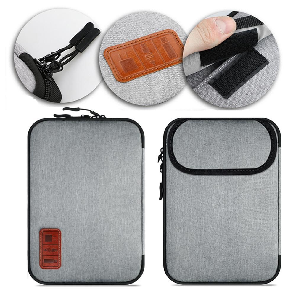 Travel Data Cable Storage Bag(Grey) V1263-JX-6342