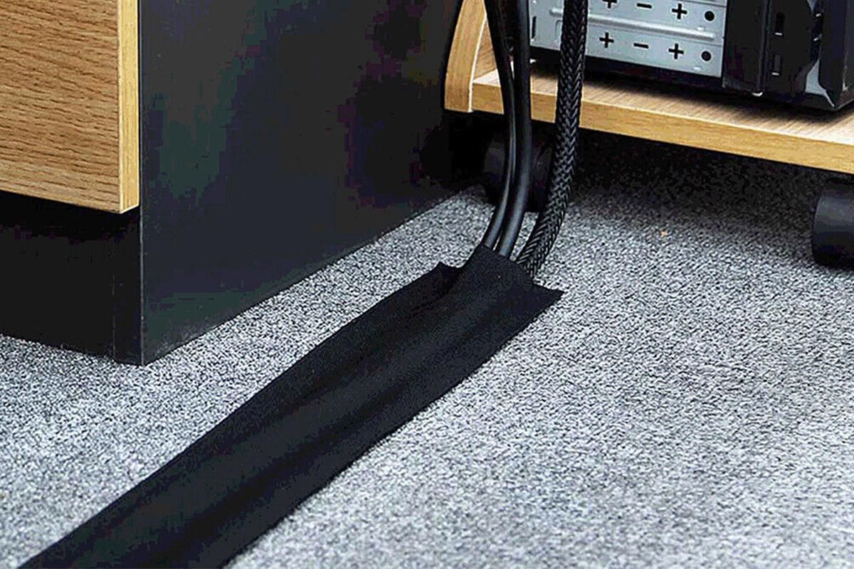 Cable Grip Strip Floor Cable Cover Protect Cords V1263-JX-6343