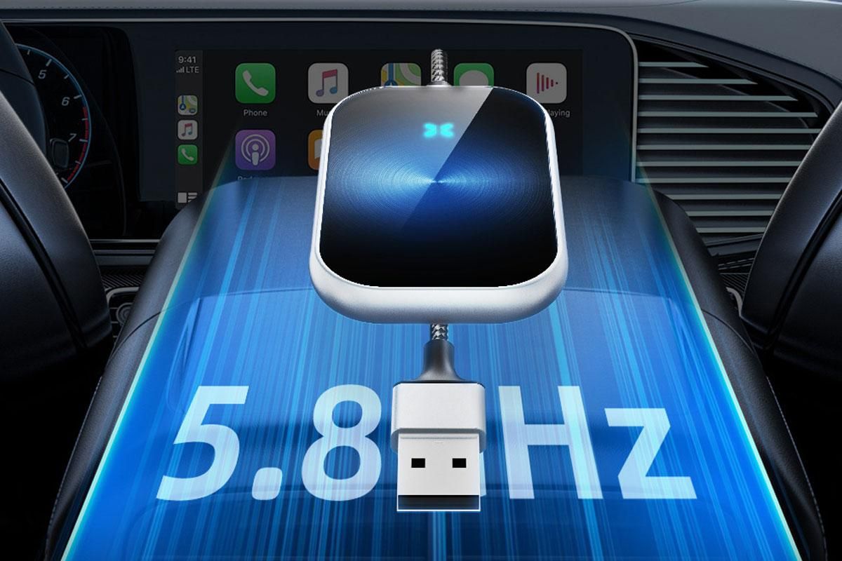 2 in-1 Wireless Adapter Bluetooth Car Play Dongle Wireless CarPlay and Android Auto Adapter for iPhone V1263-JX-6345