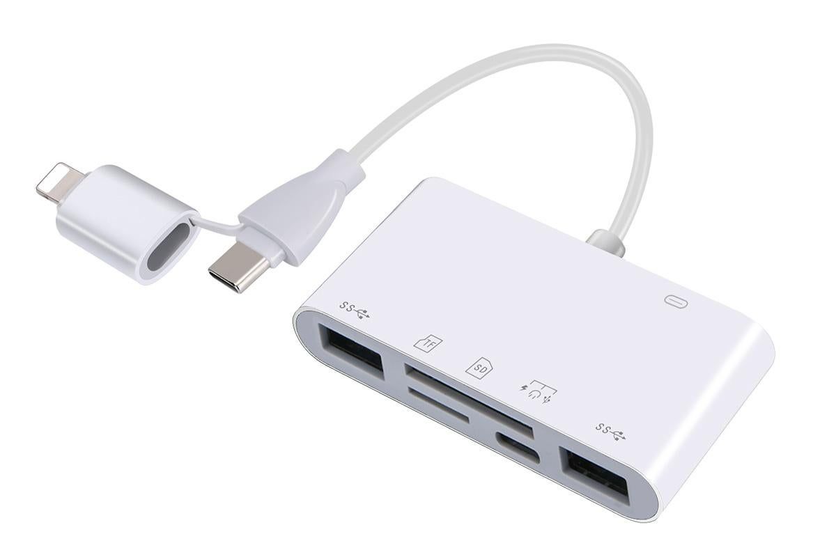 5 in 1 USB-C SD Card Reader USB-C to Memory Card OTG Adapter For iPhone iPad V1263-JX-6347
