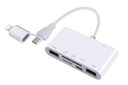 5 in 1 USB-C SD Card Reader USB-C to Memory Card OTG Adapter For iPhone iPad V1263-JX-6347