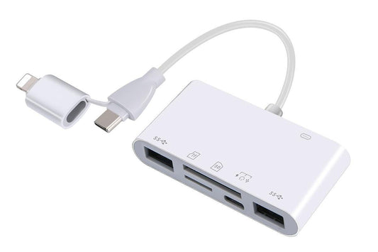 5 in 1 USB-C SD Card Reader USB-C to Memory Card OTG Adapter For iPhone iPad V1263-JX-6347