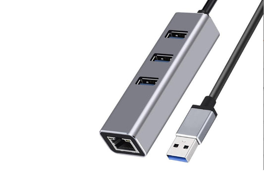 USB 3.0 to Gigabit Ethernet Adapter with 3-Port Hub V1263-JX-6349