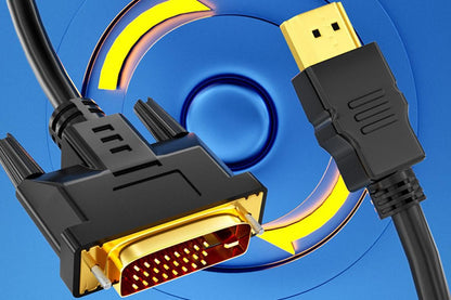 HDMI to DVI-D 24+1 Pin Digital Cable Lead for HDTV PS3 PS4 Switch 360 TV - 1.5m V1263-JX-6354