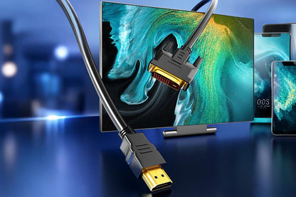 HDMI to DVI-D 24+1 Pin Digital Cable Lead for HDTV PS3 PS4 Switch 360 TV - 1.5m V1263-JX-6354