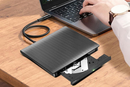 USB 3.0 Portable CD DVD Player Burner Reader Writer External CD/DVD Drive for Laptop PC V1263-JX-6357