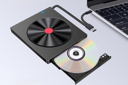 5 in 2 Computer External CD DVD Drive USB 3.0 Portable Optical Drive Burner for Windows Mac Linux V1263-JX-6358