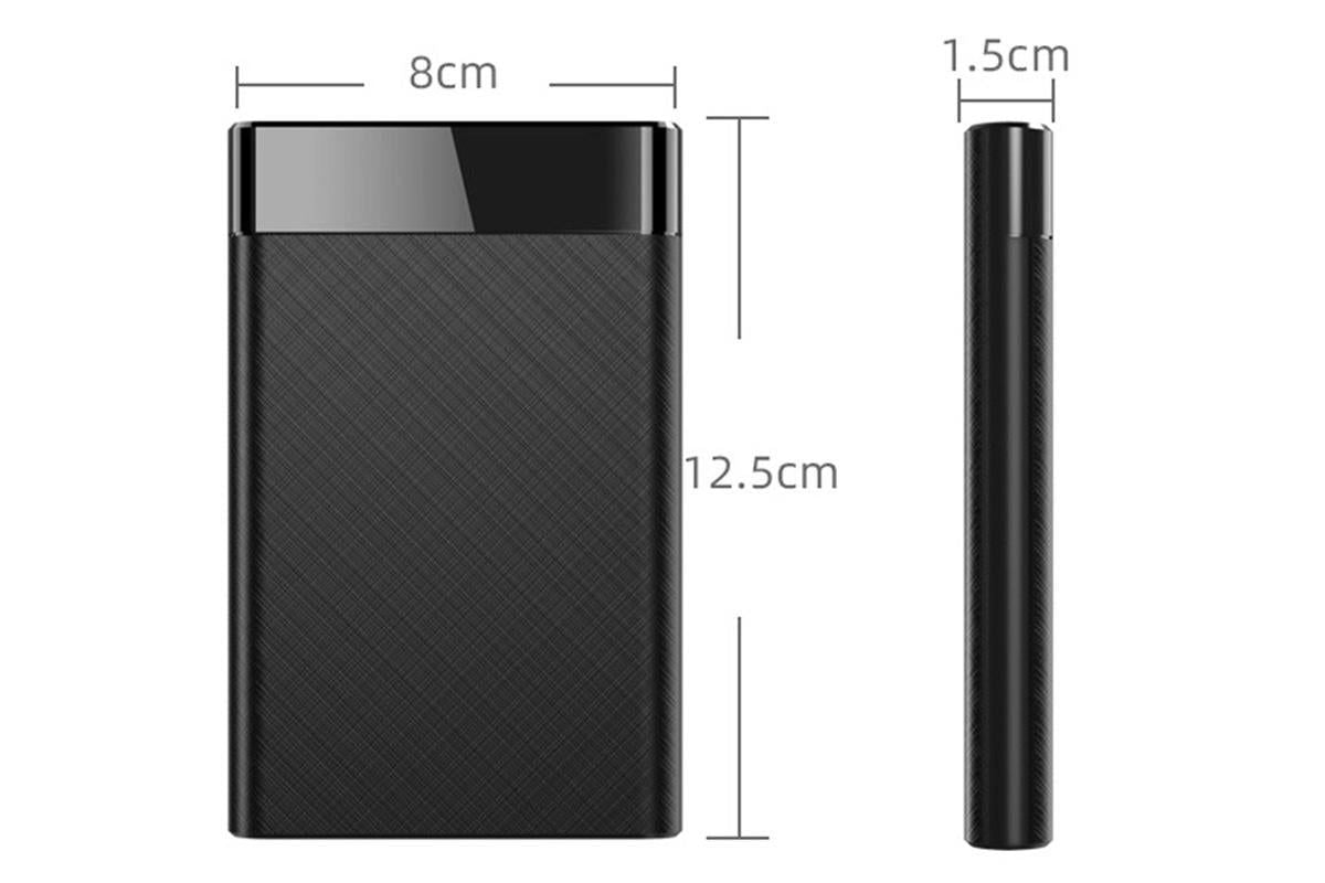 USB 3.1 Portable External Hard Drive Enclosure for SATA SSD HDD V1263-JX-6359