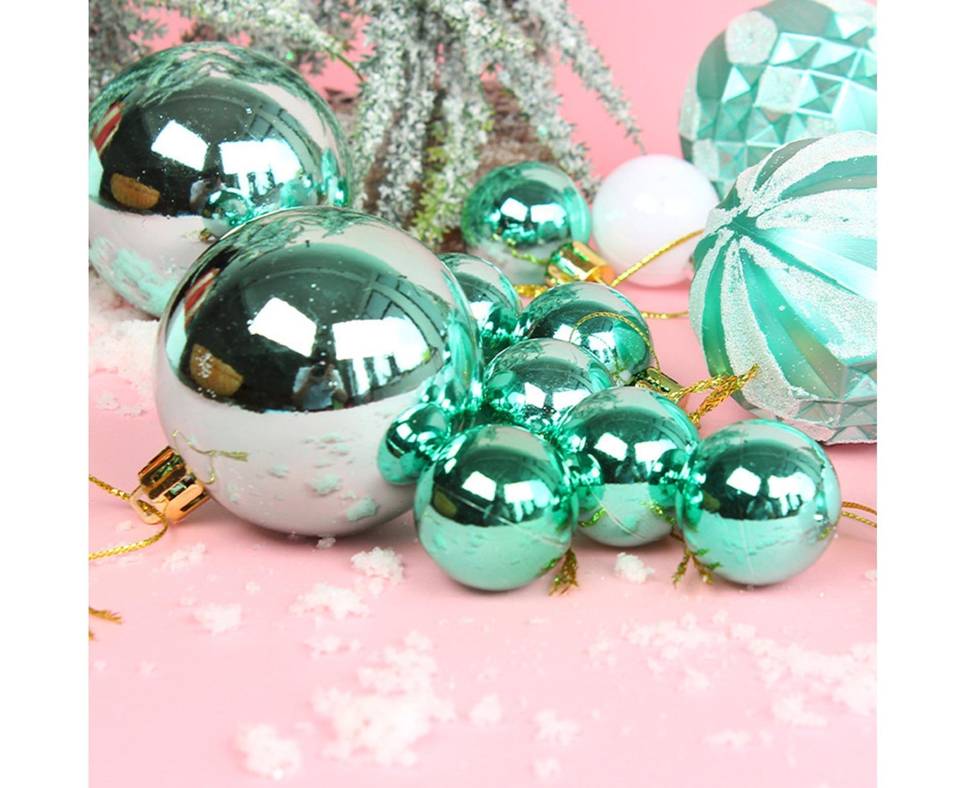 Xmas Balls Round Shape-Green V1263-JX-636