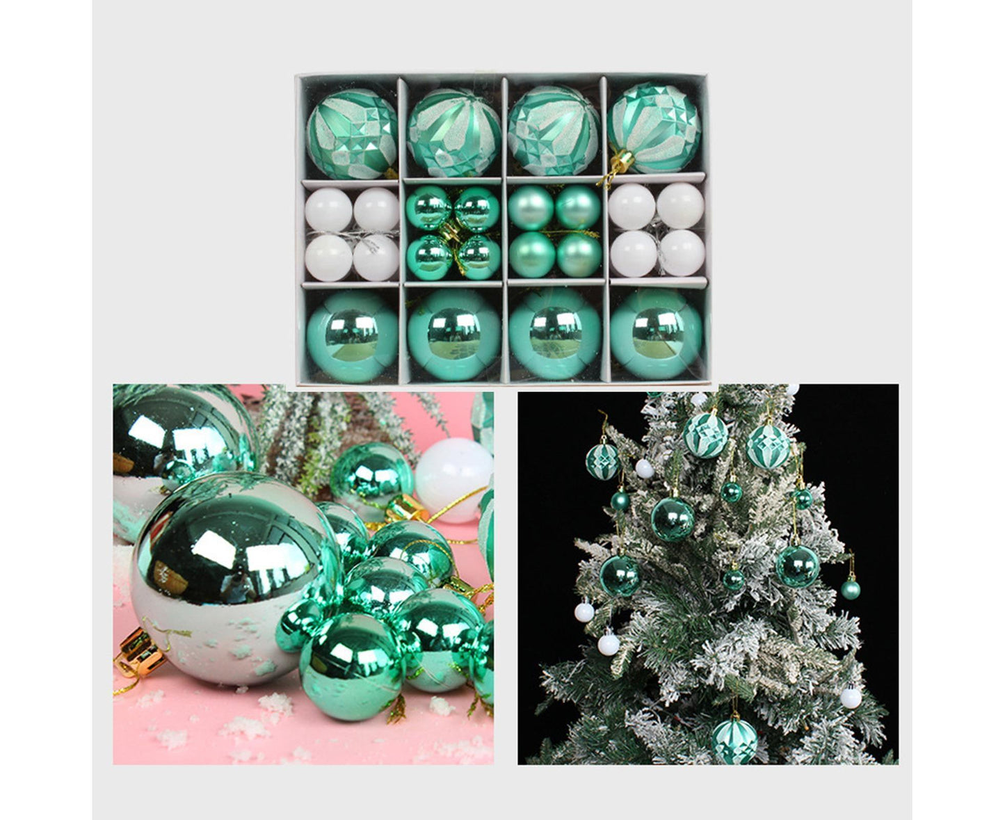 Xmas Balls Round Shape-Green V1263-JX-636