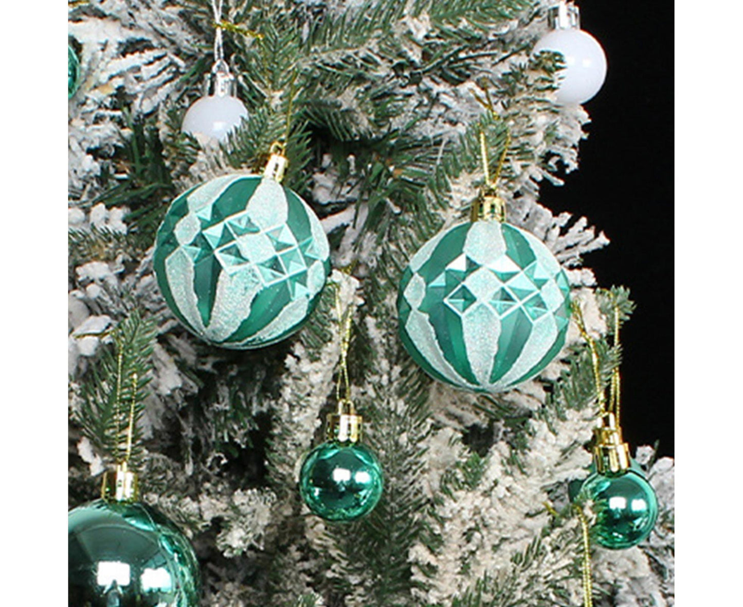 Xmas Balls Round Shape-Green V1263-JX-636