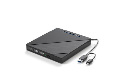 7 in 1 External CD DVD Drive USB 3.0 Burner Writer with Card Reader for Laptop V1263-JX-6360