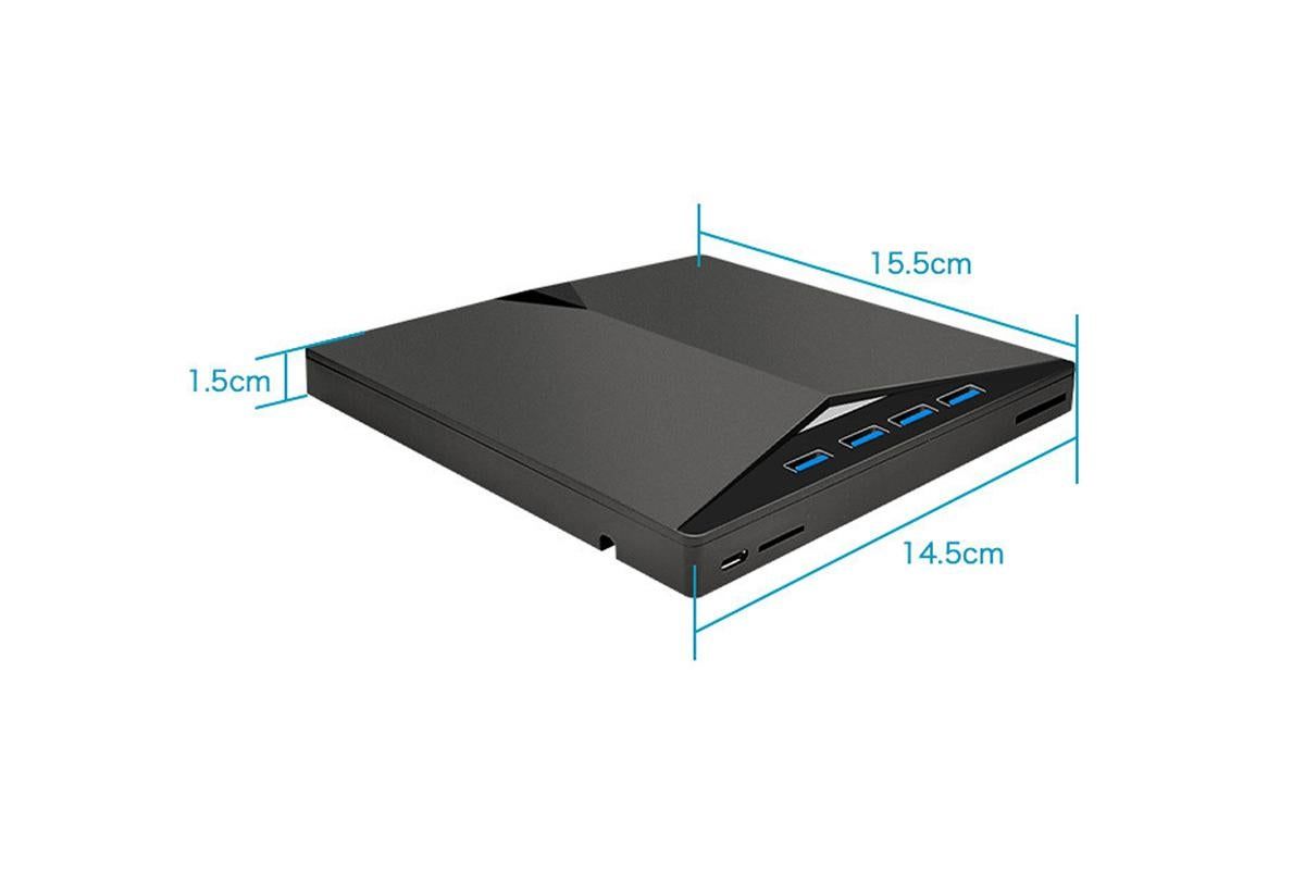 External CD/DVD Drive for Laptop USB 3.0 DVD Player Ultra-Slim Portable Burner Writer V1263-JX-6361