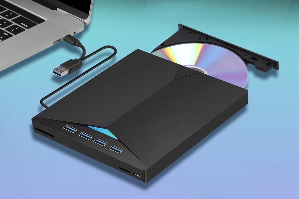 External CD/DVD Drive for Laptop USB 3.0 DVD Player Ultra-Slim Portable Burner Writer V1263-JX-6361