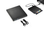 USB 2.0 Slim Protable External CD-RW Drive Writer Player for Laptop Notebook PC Desktop Computer -Black V1263-JX-6363-1