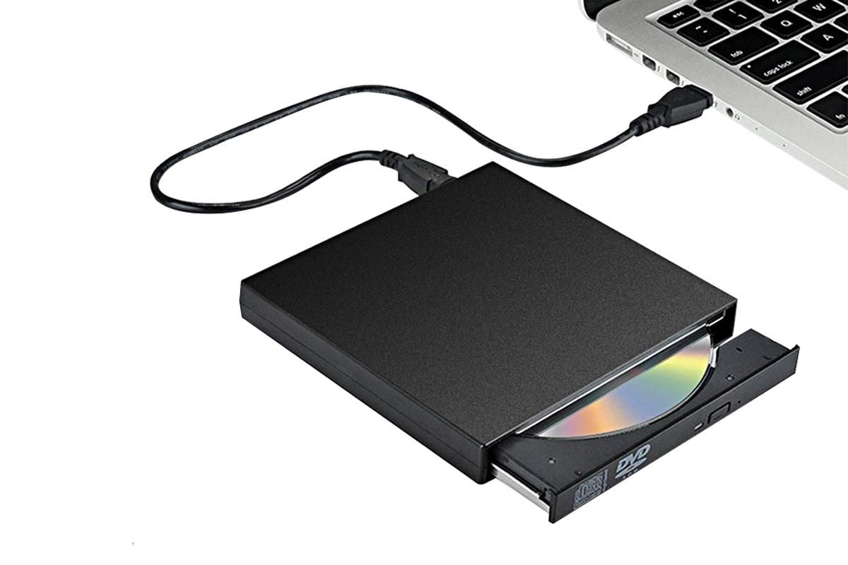 USB 2.0 Slim Protable External CD-RW Drive Writer Player for Laptop Notebook PC Desktop Computer -Black V1263-JX-6363-1