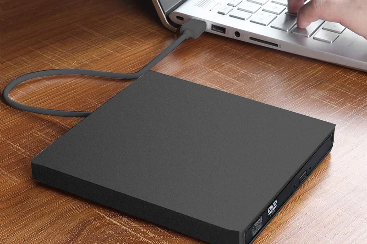 USB 2.0 Slim Protable External CD-RW Drive Writer Player for Laptop Notebook PC Desktop Computer -Black V1263-JX-6363-1