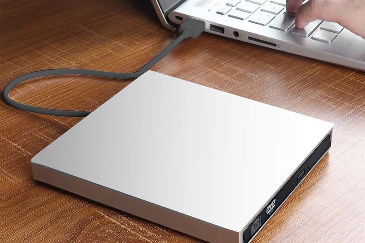 USB 2.0 Slim Protable External CD-RW Drive Writer Player for Laptop Notebook PC Desktop Computer -Silver V1263-JX-6363-2