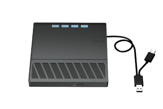 USB 3.0 & Type-C External DVD Drive with 7-in-1 Function - CD/DVD Burner & Card Reader for Laptop V1263-JX-6365