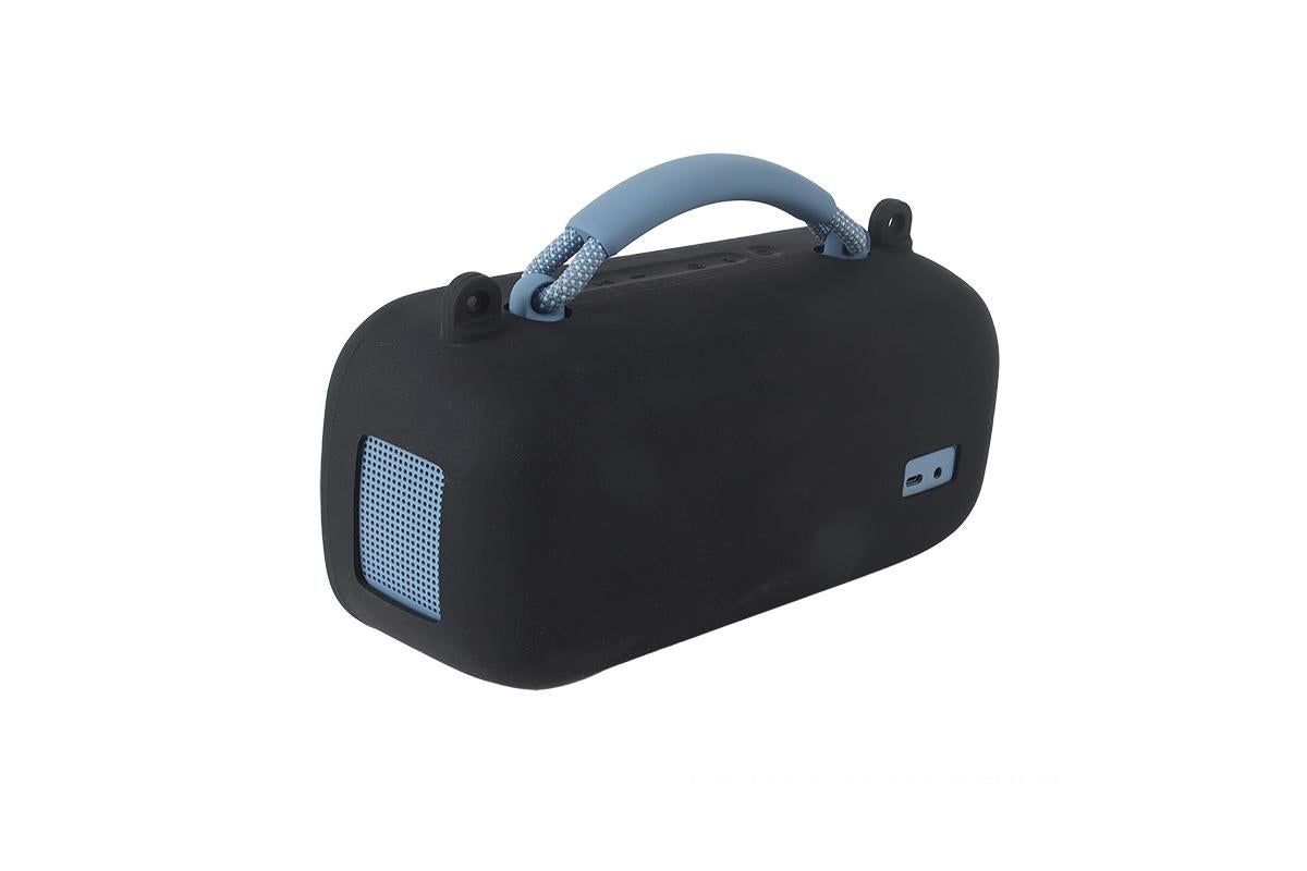 Silicone Protective Case with Shoulder Strap Compatible with Bose SoundLink Max Speaker - Black V1263-JX-6366-1