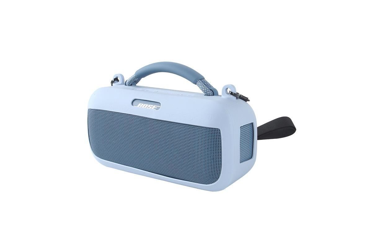 Silicone Protective Case with Shoulder Strap Compatible with Bose SoundLink Max Speaker - Blue V1263-JX-6366-2