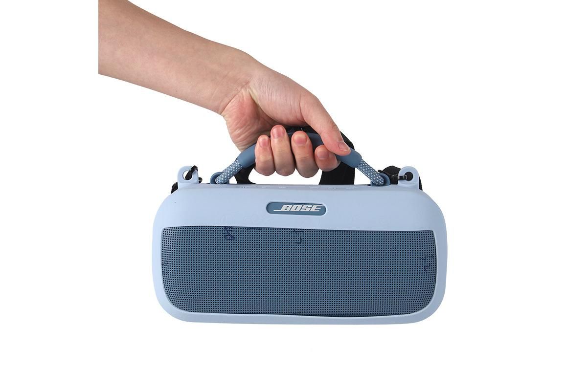 Silicone Protective Case with Shoulder Strap Compatible with Bose SoundLink Max Speaker - Blue V1263-JX-6366-2