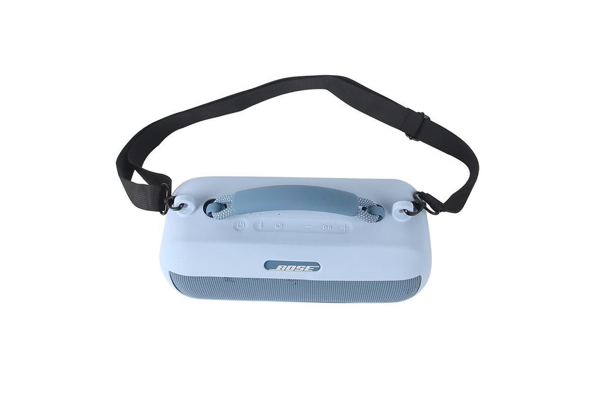 Silicone Protective Case with Shoulder Strap Compatible with Bose SoundLink Max Speaker - Blue V1263-JX-6366-2