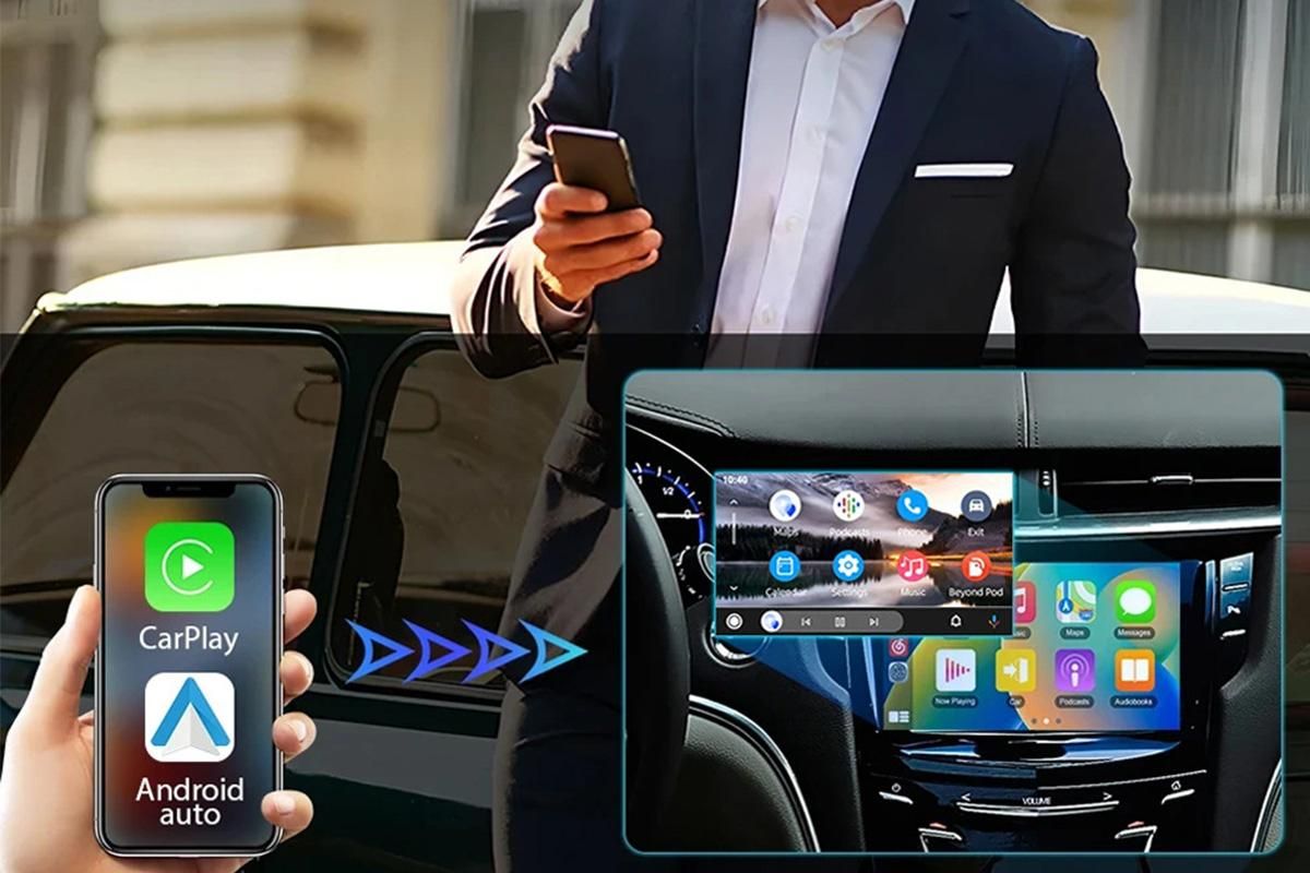 Wireless Adapter Auto Connect USB Dongle Compatible with Wired Carplay Android 2 in 1 Carplay Android Auto V1263-JX-6370